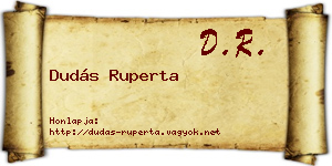 Dudás Ruperta névjegykártya